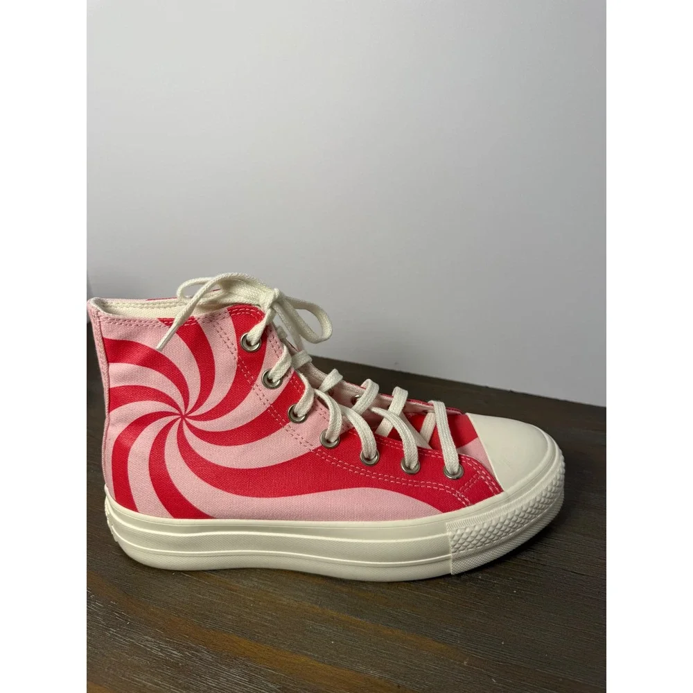 Converse Chuck Taylor All Star Lift Platform Pink Red Swirl High Top Barbiecore